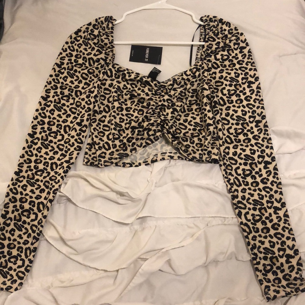 forever 21 long sleeve crop top